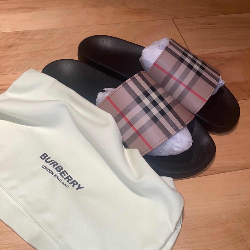 Burberry Check Slides